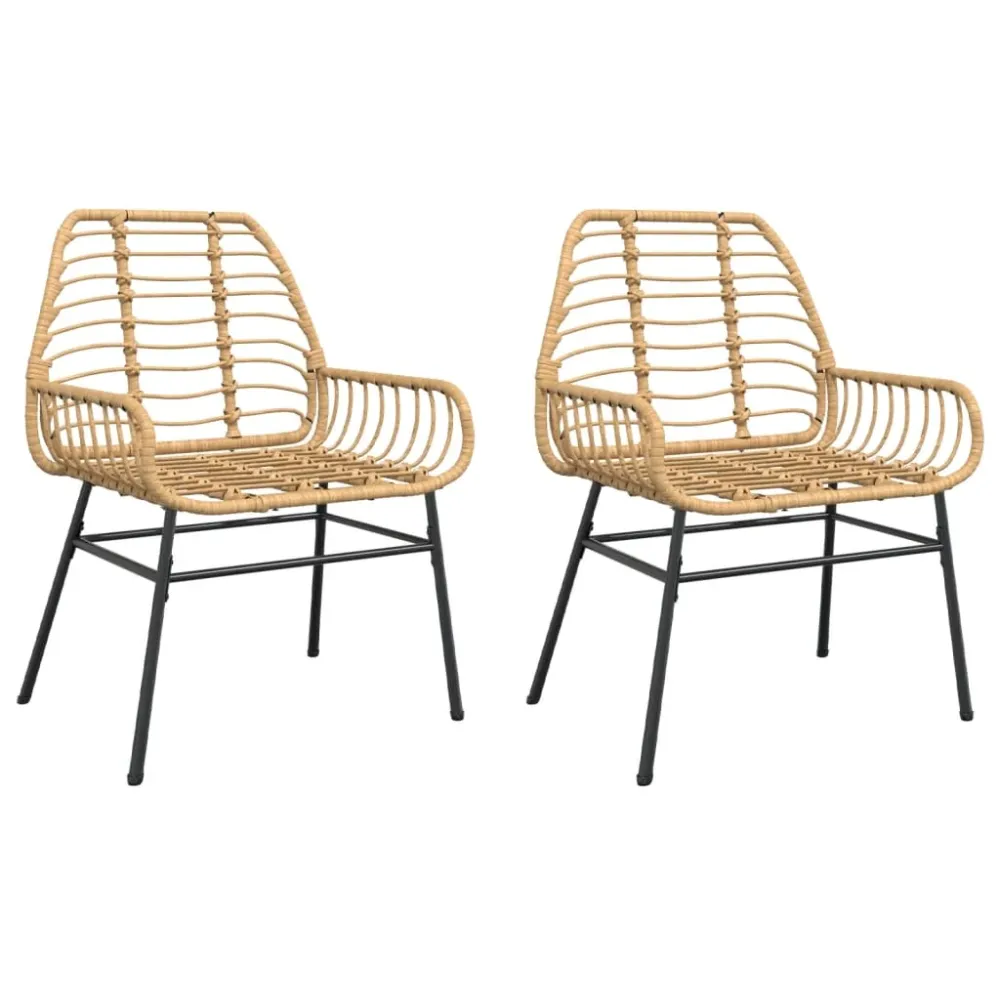 havestole 2 stk. polyrattan brun Garmin | Bose | Jeppesen