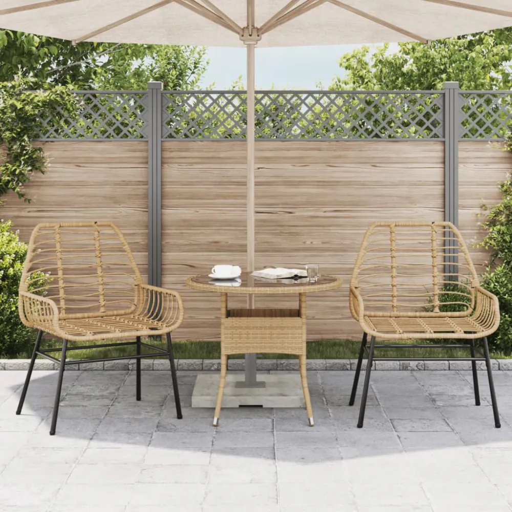 havestole 2 stk. polyrattan brun Garmin | Bose | Jeppesen