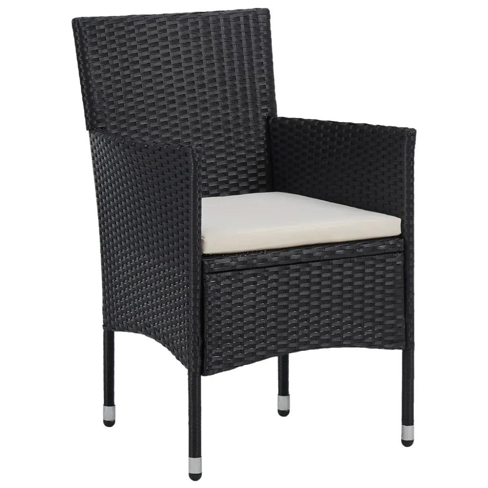 havestole 2 stk. polyrattan onyx