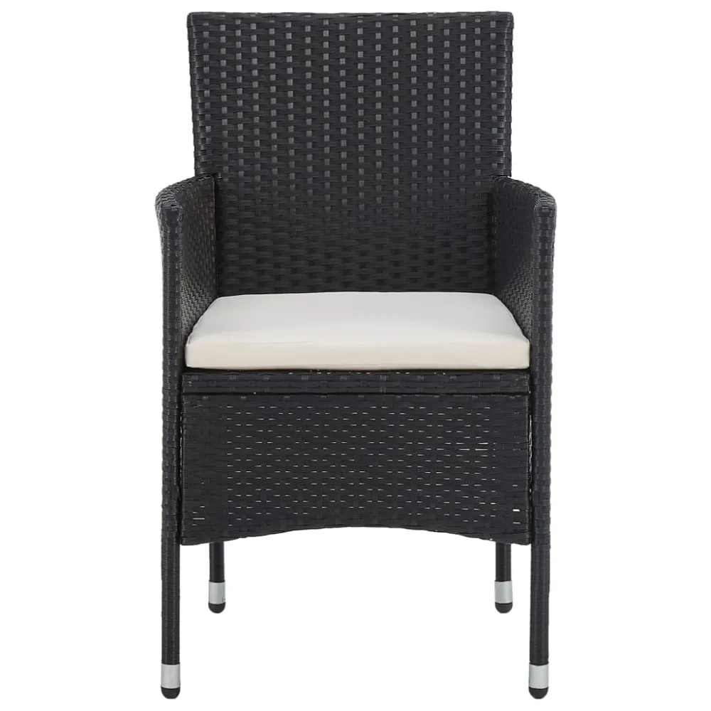 havestole 2 stk. polyrattan onyx