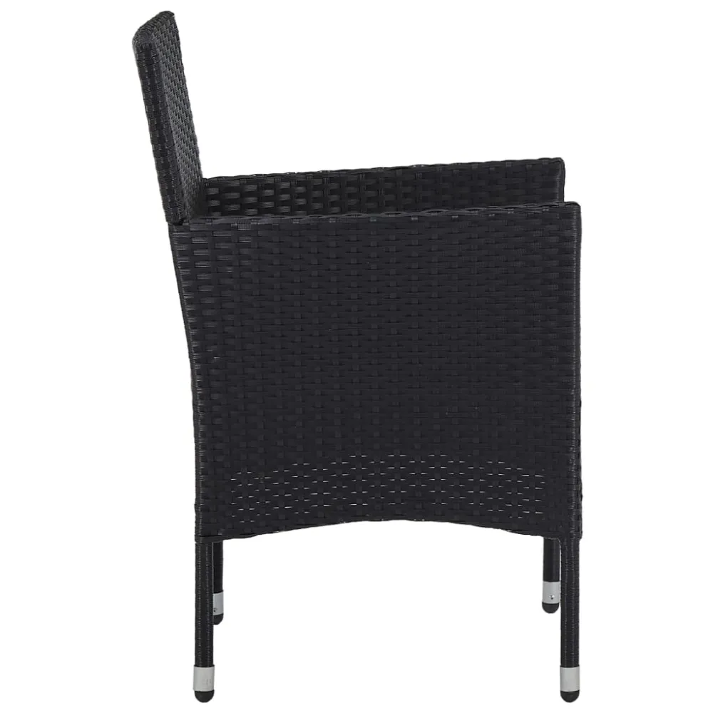 havestole 2 stk. polyrattan onyx