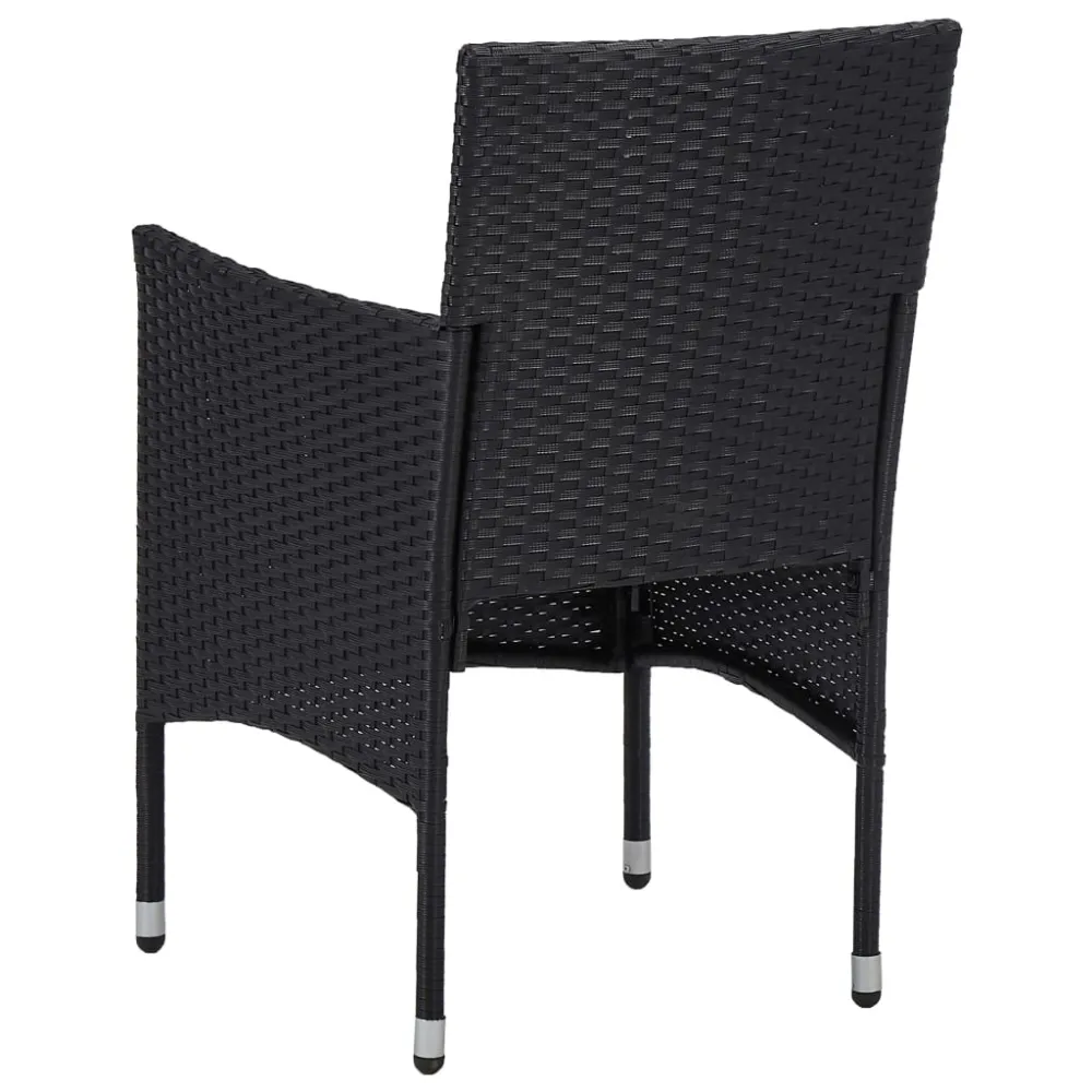 havestole 2 stk. polyrattan onyx