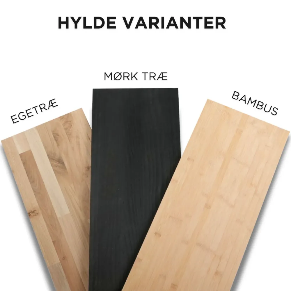 Hylde i vivid bambustræ - med 2 huller 62