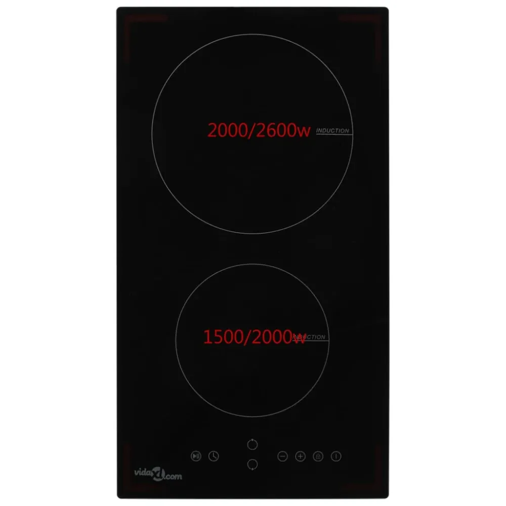 Induktionskogeplade Med 2 Brændere Touch Control Glas 28