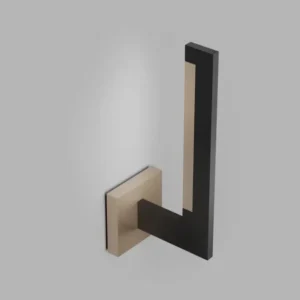 Inlay W2 Linear matsort satinguld LED væglampe