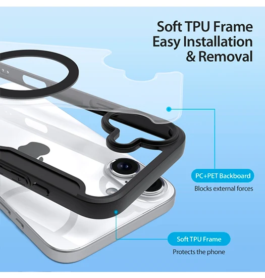 iPhone 16 - DUX DUCIS® 2-i-1 Cover M. MagSafe - Midnight