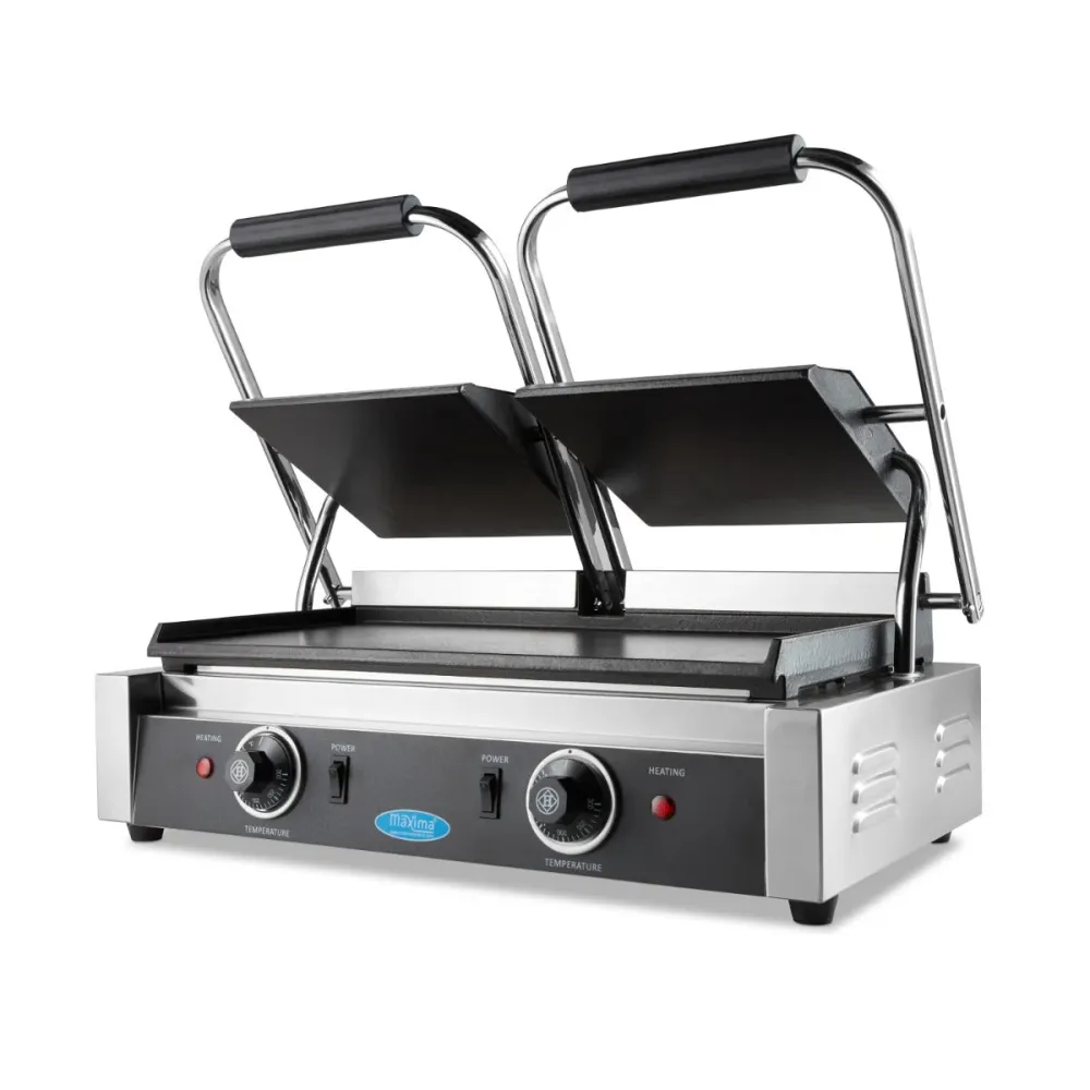 Kontaktgrill - Glat - Duplikat Grillplade - 2 x 22cm (På lager igen medio sept. kan forudbestilles)