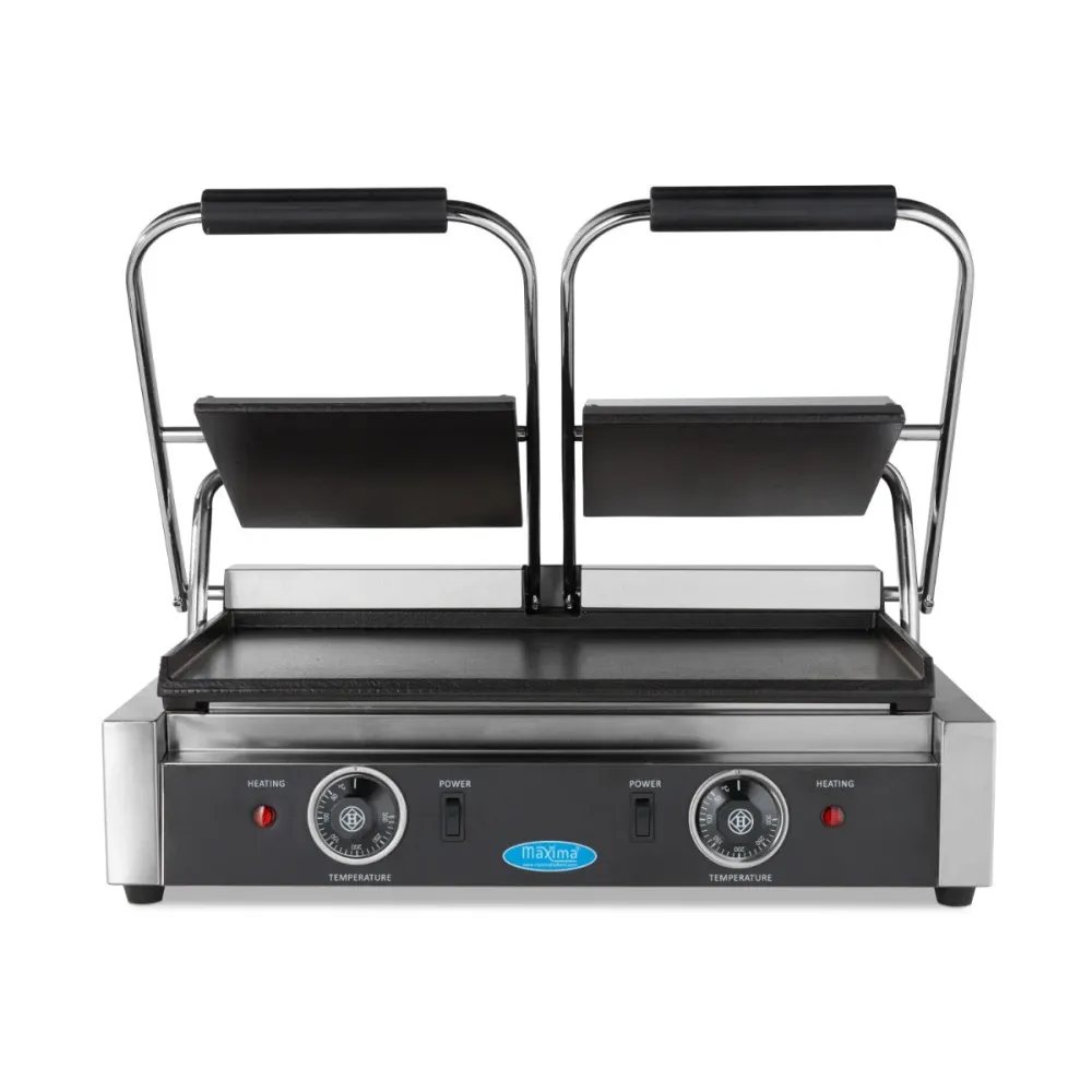 Kontaktgrill - Glat - Duplikat Grillplade - 2 x 22cm (På lager igen medio sept. kan forudbestilles)