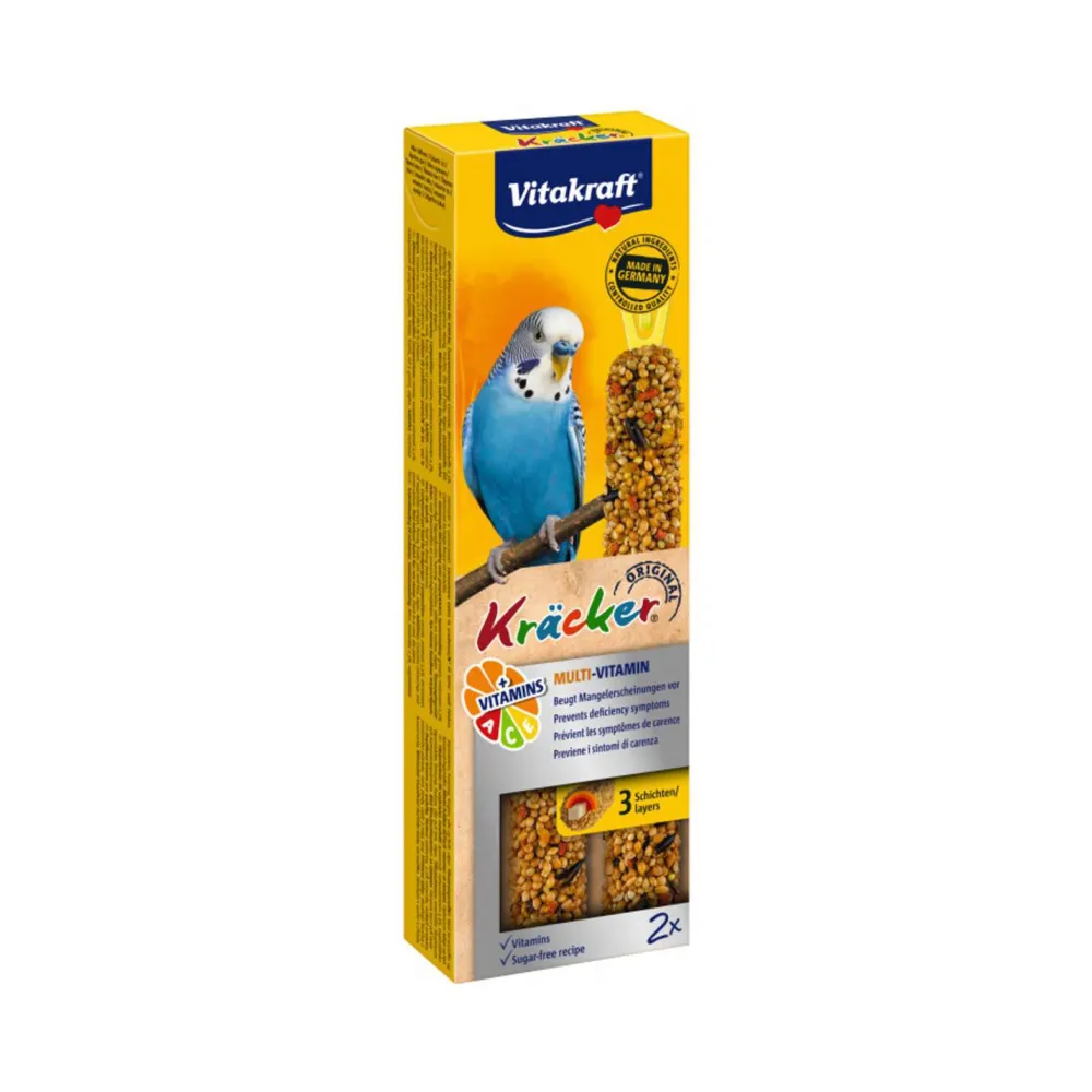 Kräcker Undulat - Multiple Vitamin - 2 stk