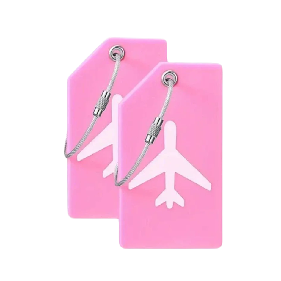 Kuffertmærke Silikone, 2 stk - Fuchsia Garmin | Bose | Jeppesen