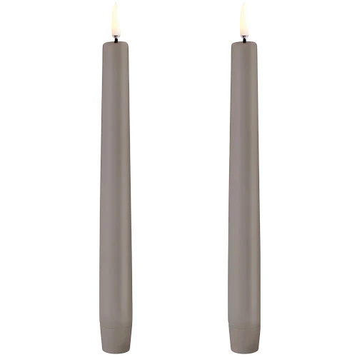 LED Kronelys, Sandstone, Smooth, two-unit, 2,3x20,5