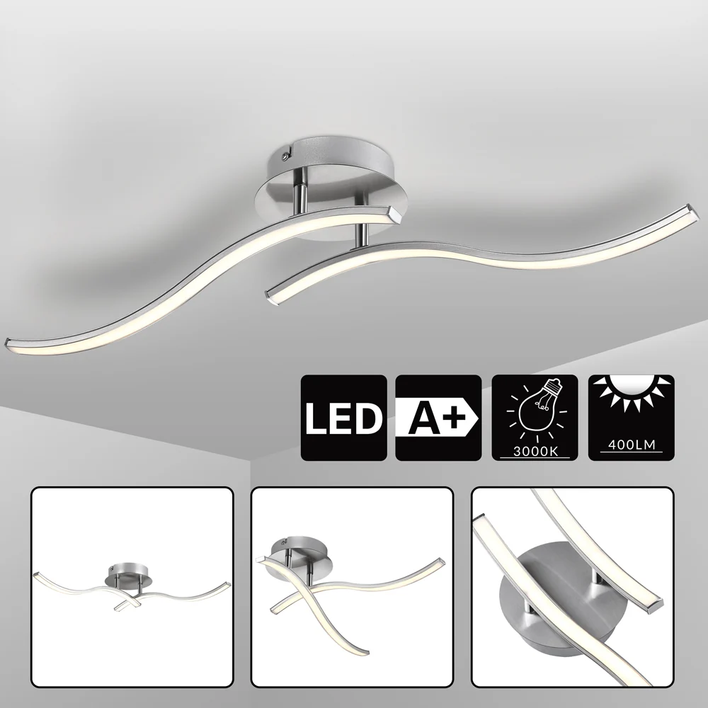 LED loftslampe Ny bolge med 2 pærer