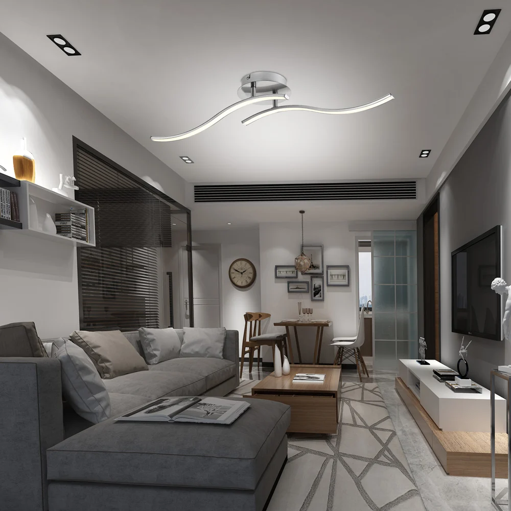 LED loftslampe Ny bolge med 2 pærer