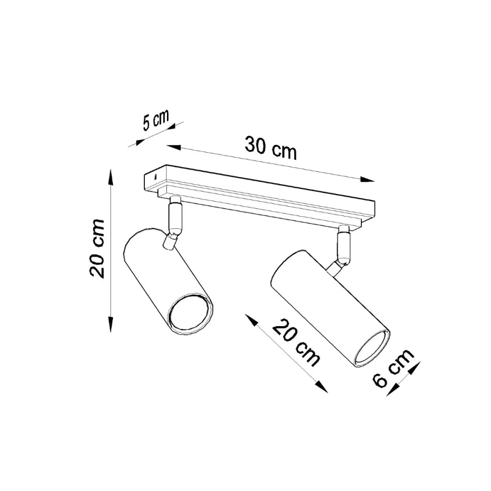 Loftlampe DIREZIONE 2 - 8.33 kHz Spacing Hvid