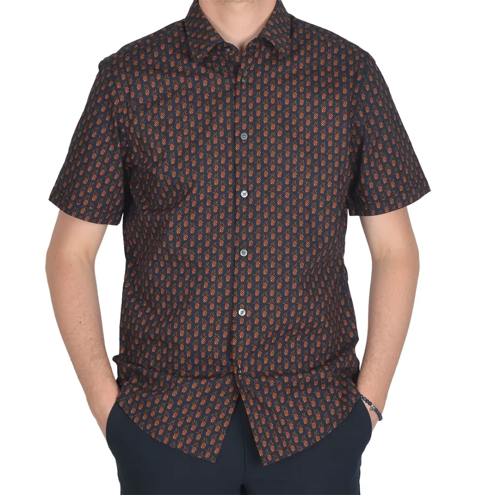 LUKA_2F SHORTSLEEVE SHIRT | BRIGHT CORAL L