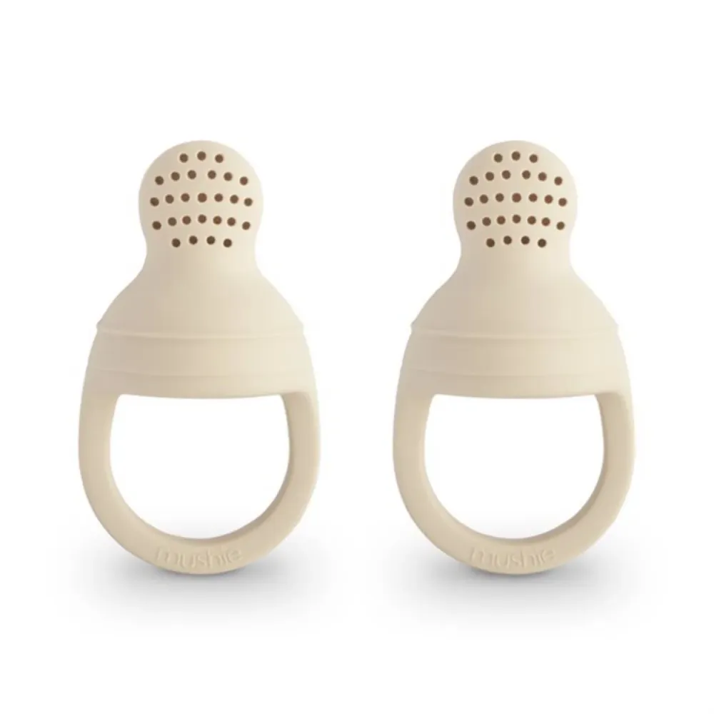 Mushie Shifting Sand Silikone Ren Food Feeder 2-Pak