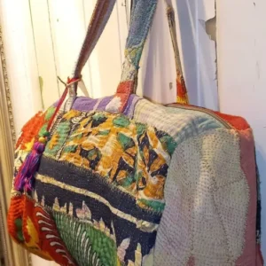 Pachtwork quiltet bomuld rejsetaske 2