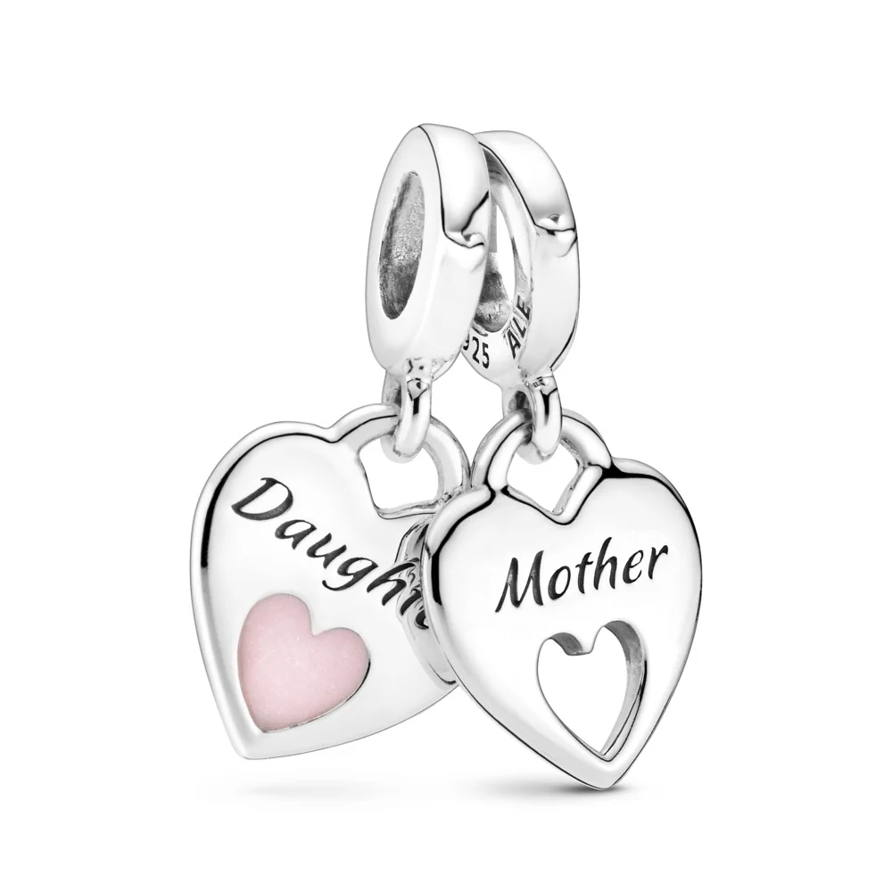 Pandora - Paired hjerte charm - Mor Datter - 799187c01