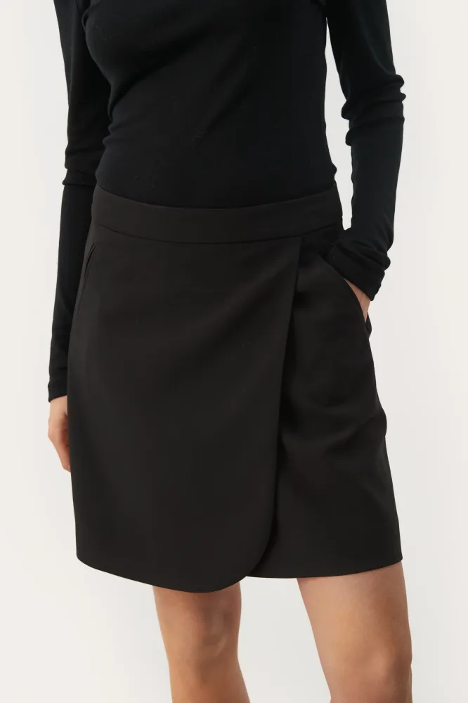 Part Two EirikaPW Skirt Black Aviation Gray 34