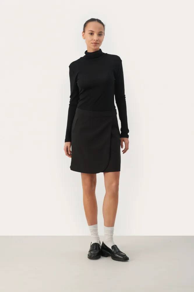 Part Two EirikaPW Skirt Black Aviation Gray 34