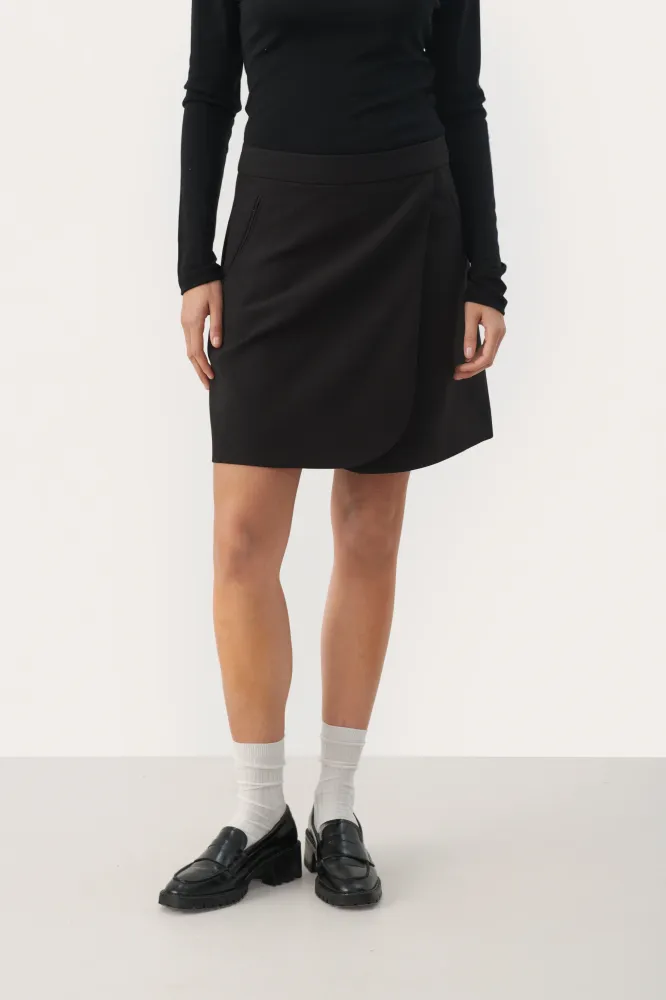 Part Two EirikaPW Skirt Black Aviation Gray 34