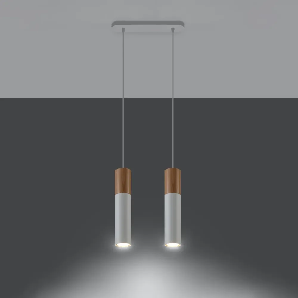 Pendel lampe PABLO 2 Aviation Gray Hvid