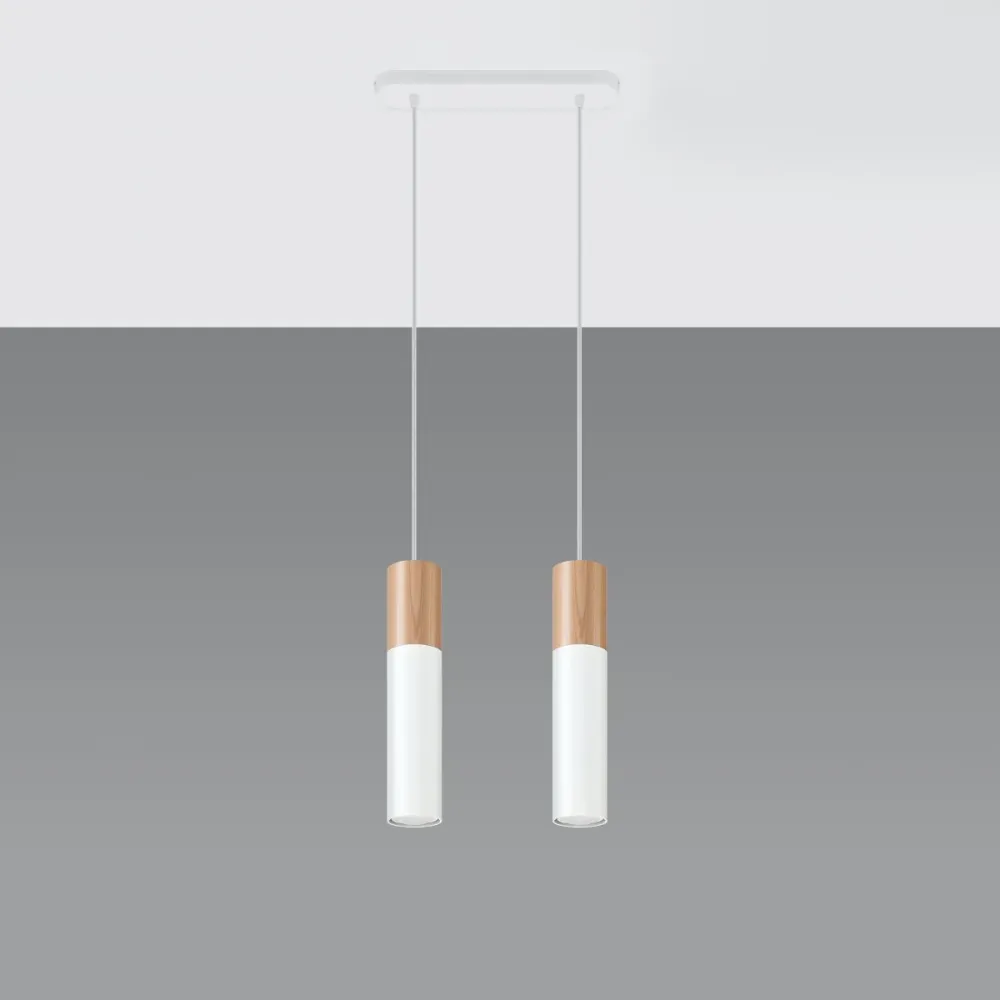 Pendel lampe PABLO 2 Aviation Gray Hvid