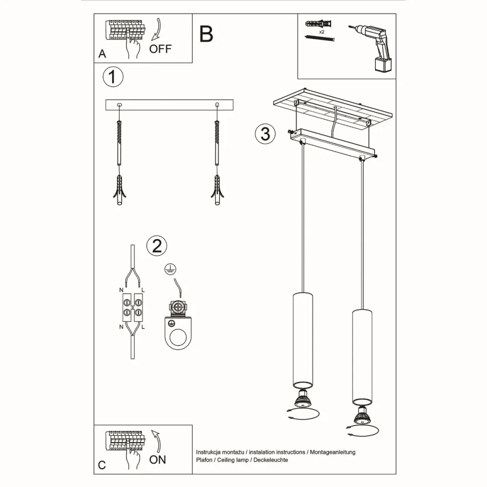 Pendellampe LINO 2 - FAA Compliant