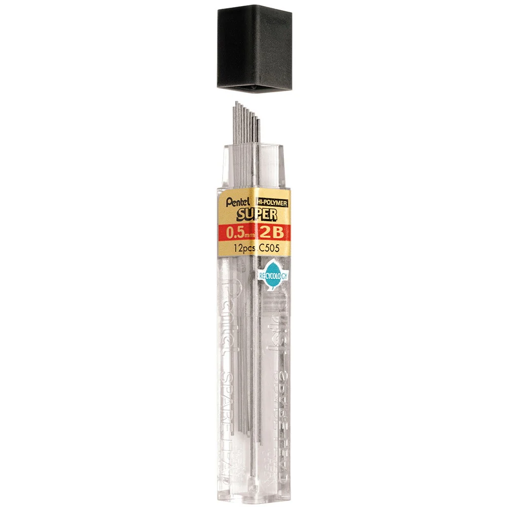 Pentel stifter 2B med 0,5 mm mine