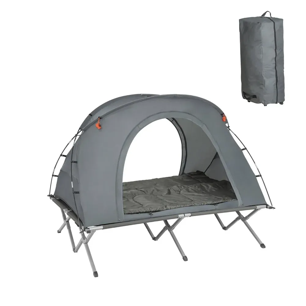 2 personers telt til camping, grå