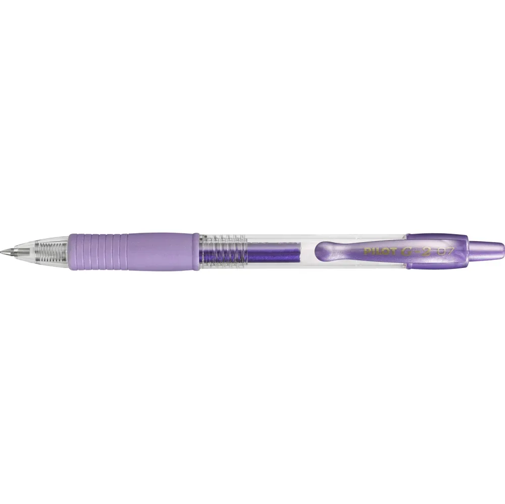 Pilot G2 gelpen med 0,7 mm spids i skrivefarven violet