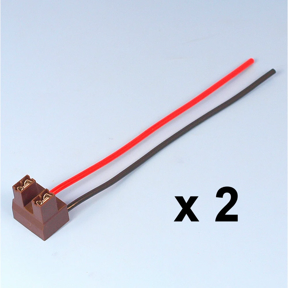 2 x H7 2 Pin Forlygte Udskiftning Reparation Pære Holder Connector Stik Ledningsfatning