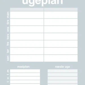 plakat: ugeplan til 2 personer - letvægt drizzle (TSO-C126b) 60