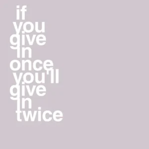 plakat: if you give once you'll give twice - dusty lilac 60