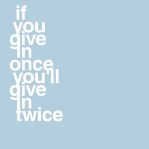 plakat: if you give once you'll give twice - heavenly sapphire 60