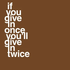 plakat: if you give once you'll give twice - deep brown 60