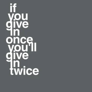 plakat: if you give once you'll give twice - graphic charcoal 60