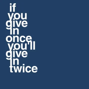 plakat: if you give once you'll give twice - lapis azure 60