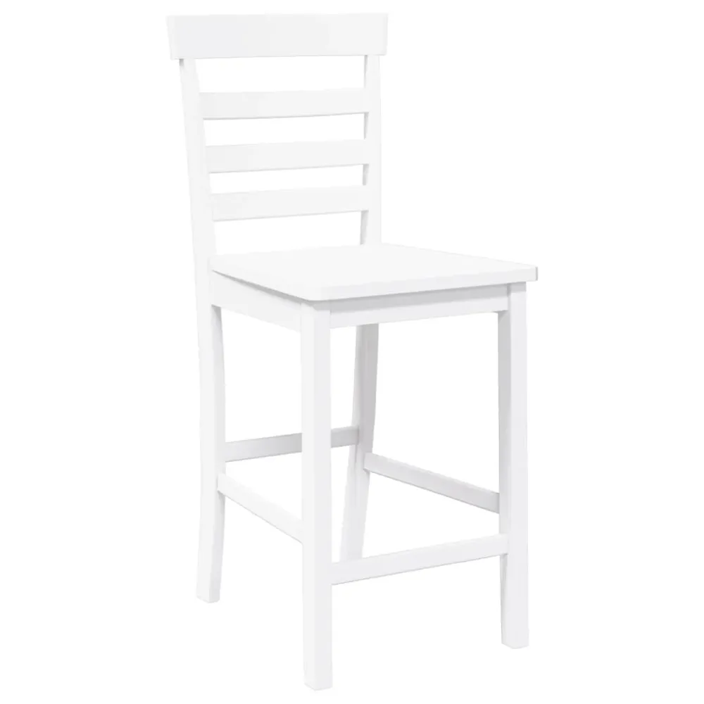 Portabel ELT barstole 2 stk. massivt gummitræ alabast