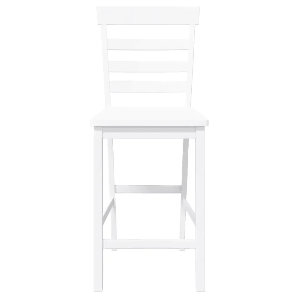 Portabel ELT barstole 2 stk. massivt gummitræ alabast