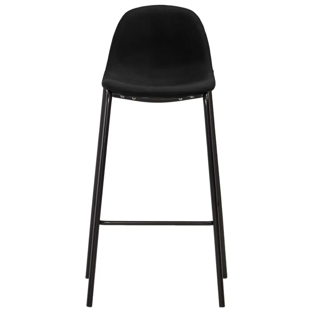 Portabel ELT barstole 2 stk. stof ebony