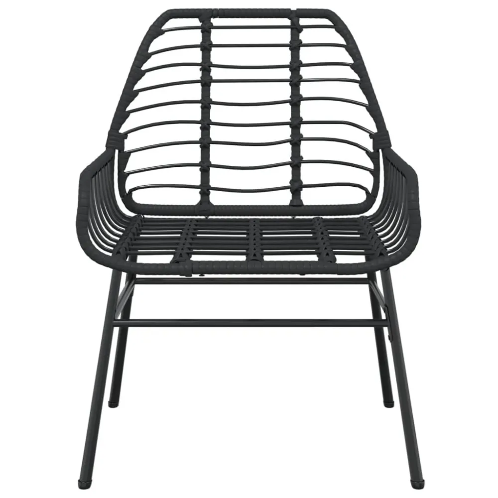 Portabel ELT havestole 2 stk. polyrattan charcoal