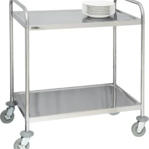 Portable ADS-B Non-corrosive stålvogn 2 hylder
