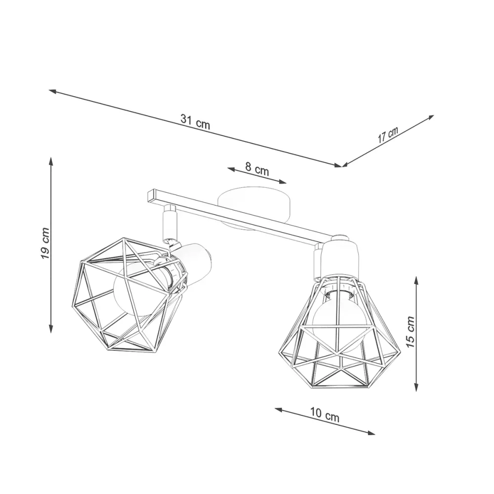 Professional Cockpit Loftlampe ARTEMIS 2 Hvid