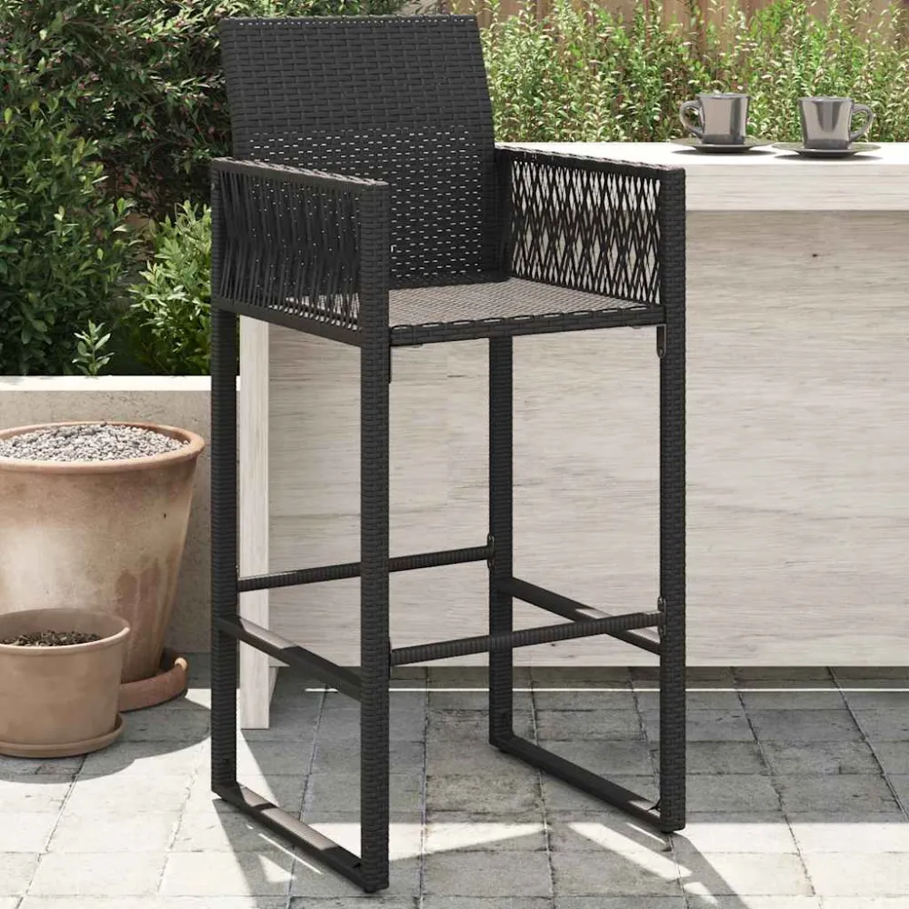 Professional Cockpit udendørs barstole 2 stk. polyrattan midnight
