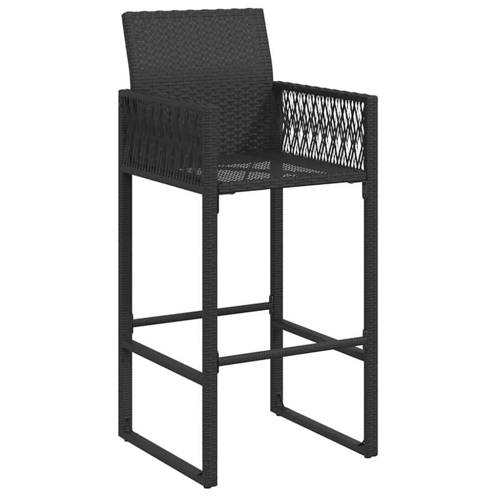 Professional Cockpit udendørs barstole 2 stk. polyrattan midnight