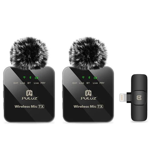 Professionel Trådløs Mikrofon lightning-kabel 2 Stk. - PULUZ™
