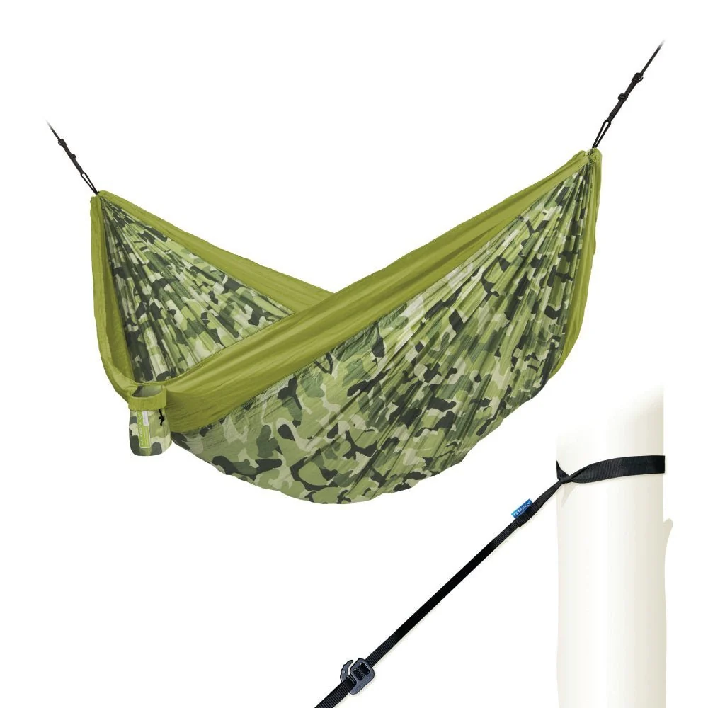 Rejsehængekøje til 2-personer - Camo Forest - Max. 180 kg - La Siesta