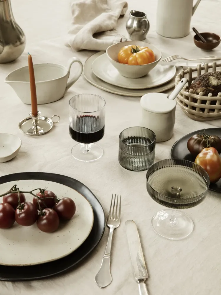 Ripple Champagne Saucers - Adjust 2 - Smoked Grey