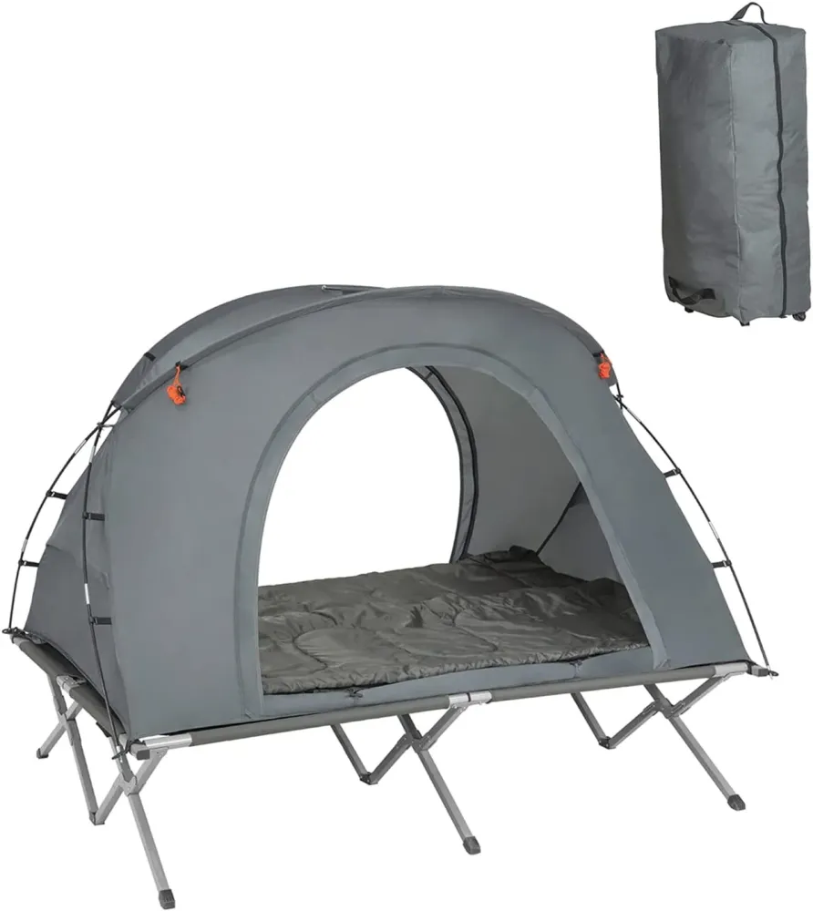 Robust og rummelig teltseng - superb til 2 personer